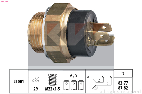 KW Ventilátor kapcsoló 550604_KW